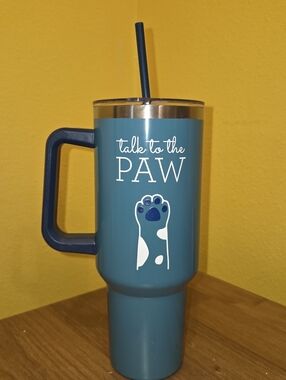 NWT "Talk To The Paw" Travel Mug 40oz